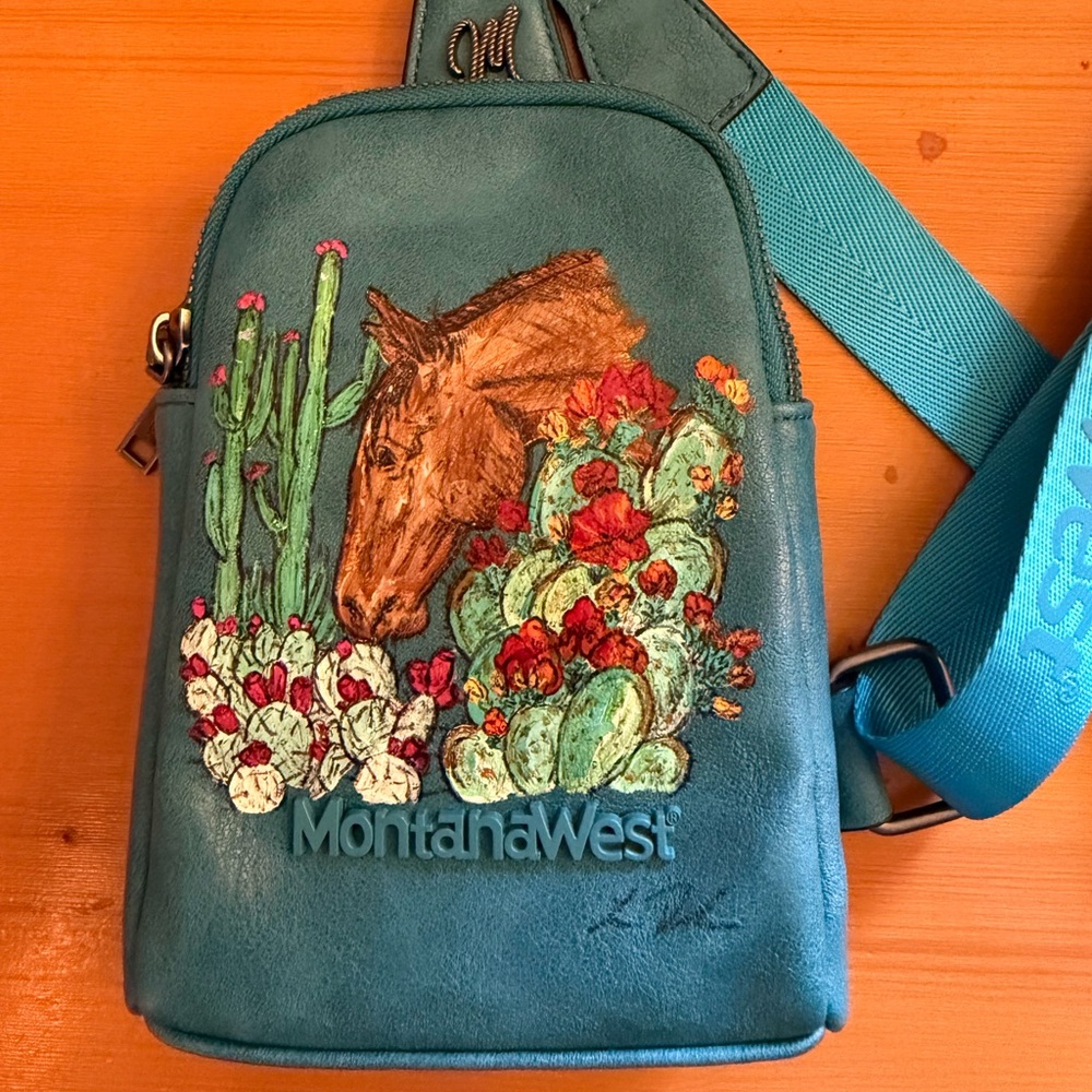 Horse hand painted Montana West crossbody